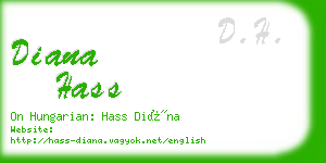 diana hass business card